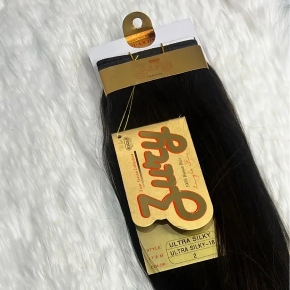 Ultra Silky 100% Human hair in Dark Brown #2 Straight Hair Extensions - …